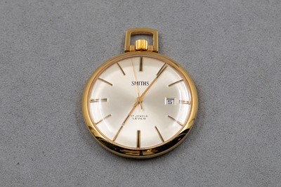 Lot 120 - A MODERN GOLD PLATED SMITH'S POCKET WATCH, boxed