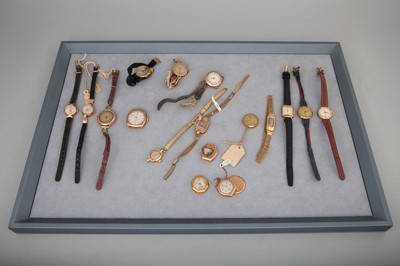 Lot 131 - A LARGE COLLECTION OF LADY'S GOLD VINTAGE...