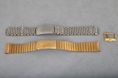 Lot 132 - TWO GENT'S OMEGA BRACELET STRAPS, together...