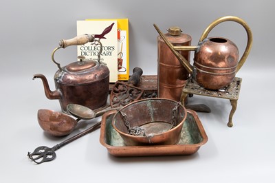 Lot 189 - A COLLECTION OF ANTIQUE COPPER KETTLES