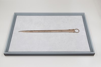 Lot 240 - AN IRISH SILVER MEAT SKEWER, by Philip Weekes,...