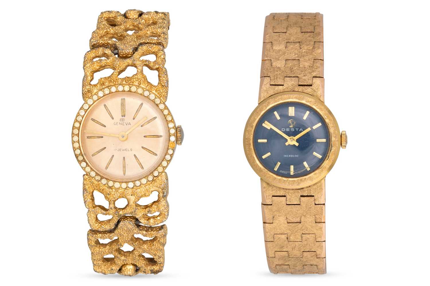 Lot 11 - TWO GOLD PLATED WRIST WATCHES