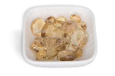 Lot 12 - A COLLECTION OF UNMOUNTED FACETED CITRINE...