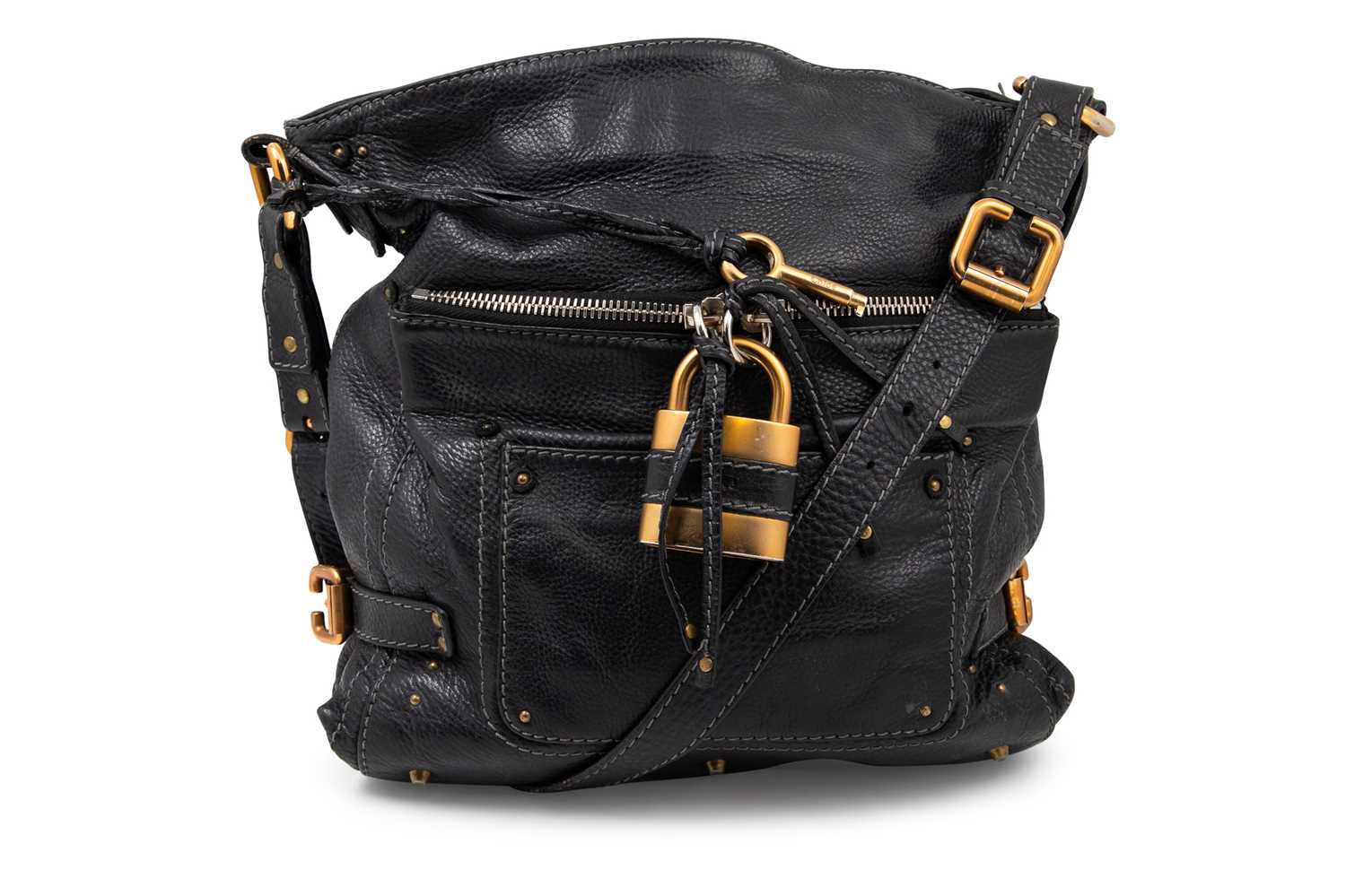 Lot 251 - A CHLOÉ 'PADDINGTON' BLACK LEATHER HANDBAG,...