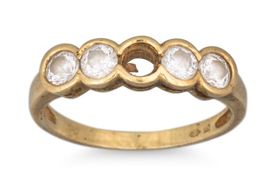 Lot 113 - THREE 14CT GOLD STONE SET RINGS, 15.2 g., size...