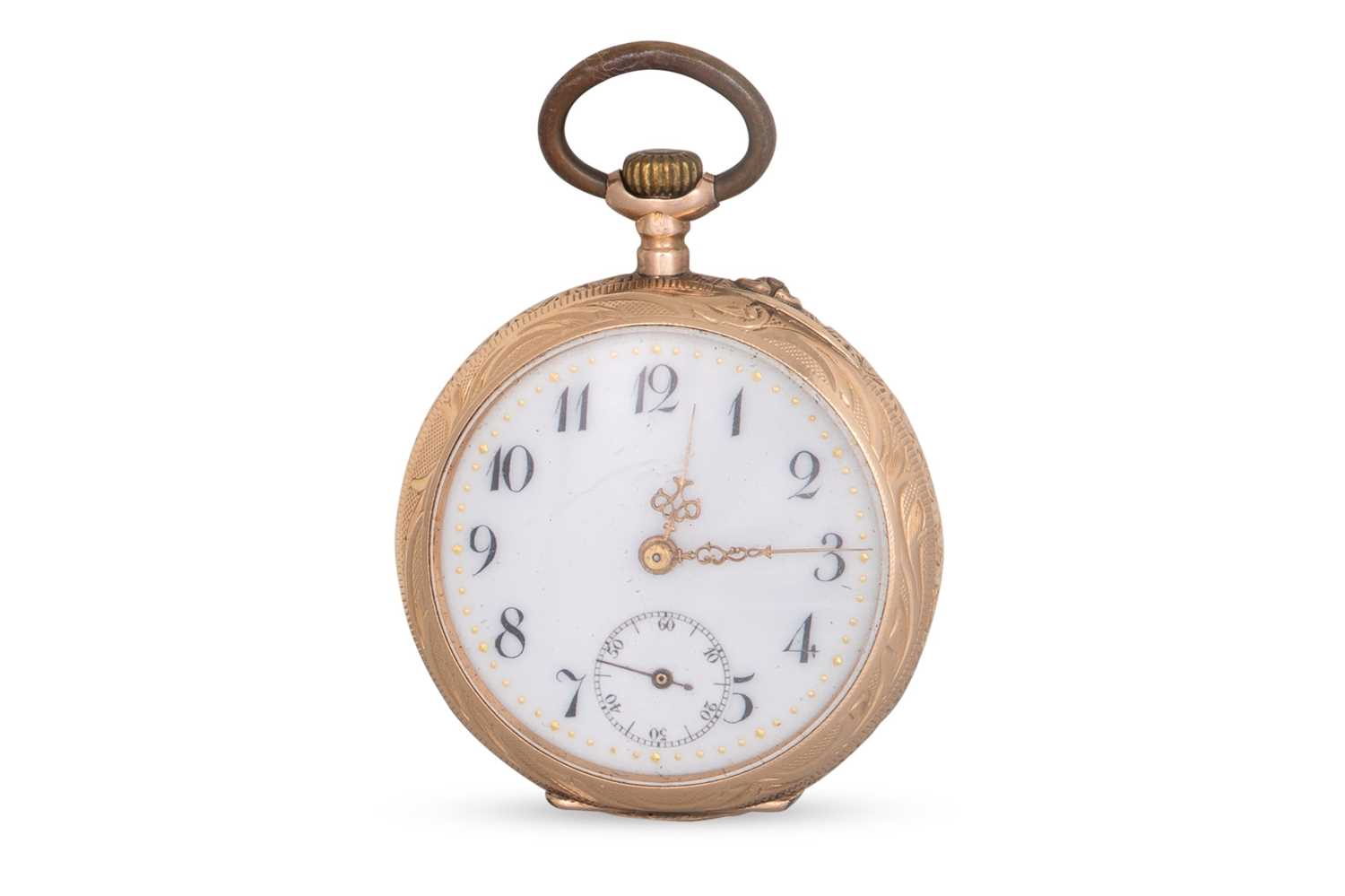 Lot 52 - A LADY'S 9CT GOLD POCKET WATCH, engraved...