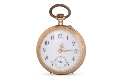 Lot 402 - A LADY'S 9CT GOLD POCKET WATCH, engraved...