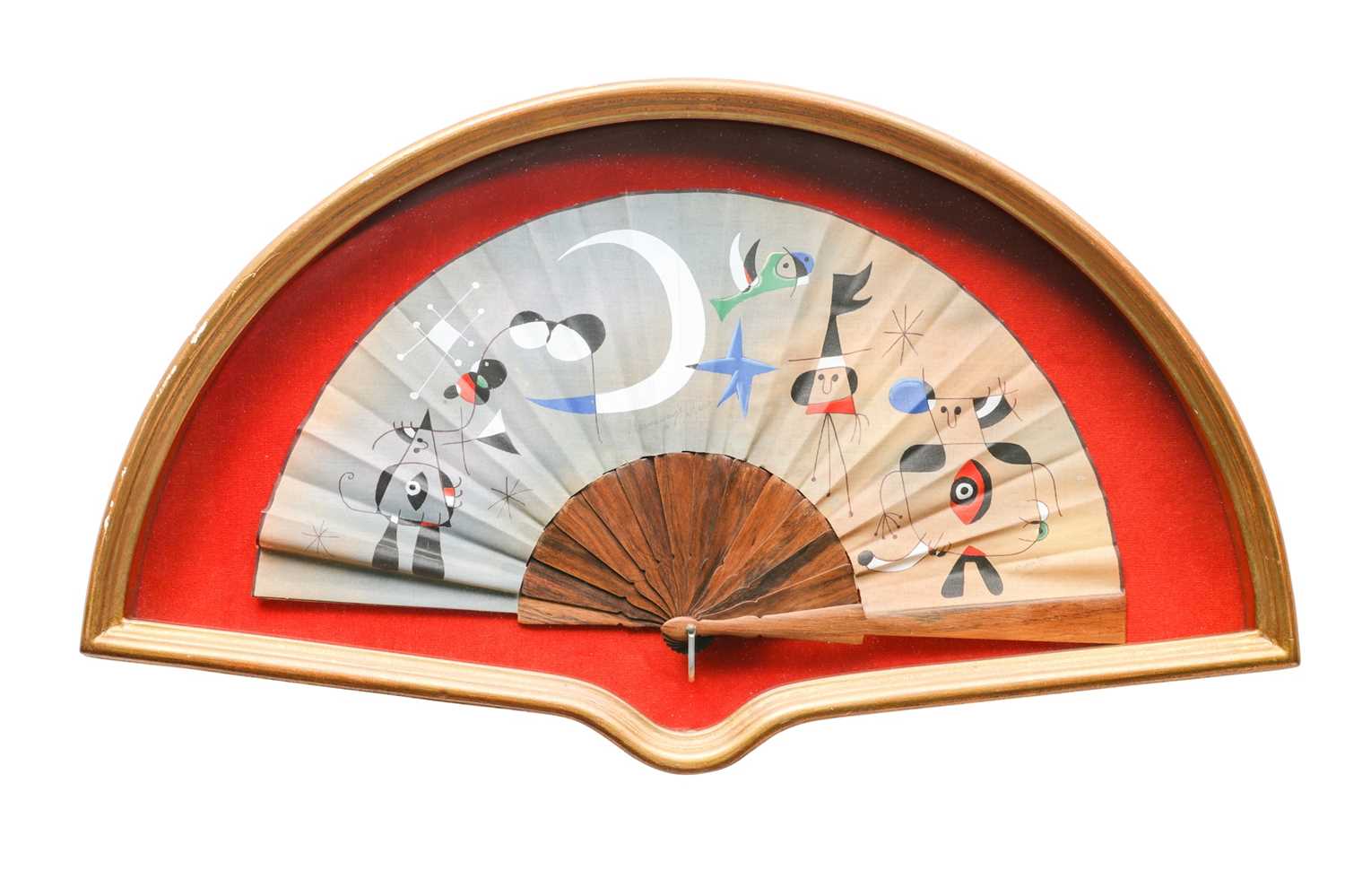Lot 191 - A MODERN 20TH CENTURY FRAMED COLLECTORS FAN,