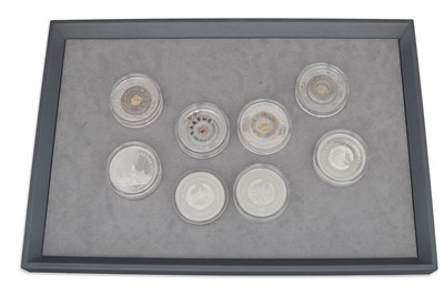 Lot 436 - 8 DIFFERENT LUNAR YEAR LAOS SILVER PROOF COINS,...