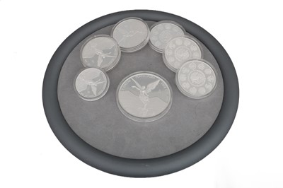Lot 440 - A TOTAL OF 16OZ MEXICAN SILVER PROOF COINS,...