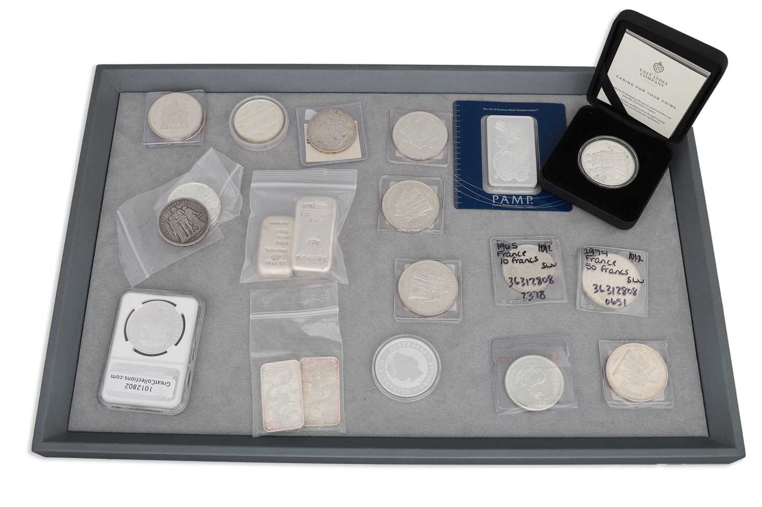 Lot 441 - COLLECTION OF 16 ONE OUNCE SILVER UNC AND...