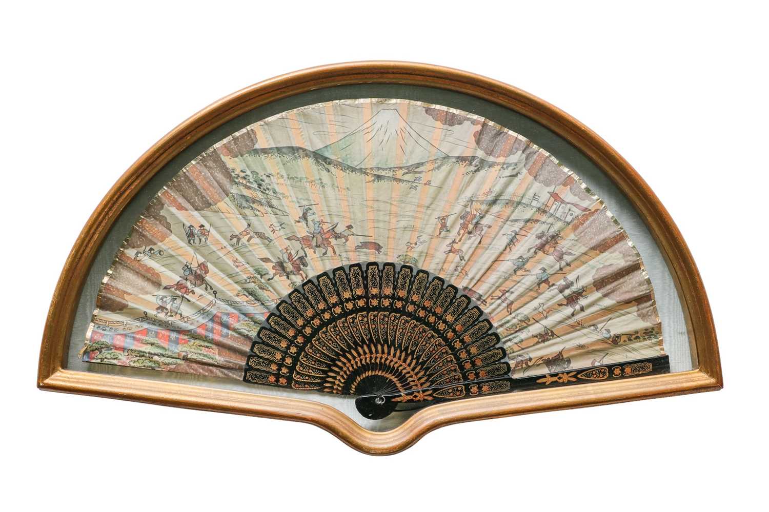 Lot 192 - A 20TH CENTURY FRAMED COLLECTORS FAN,