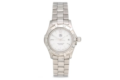 Lot 398 - A LADIES TAG HEUER WRISTWATCH, stainless steel...
