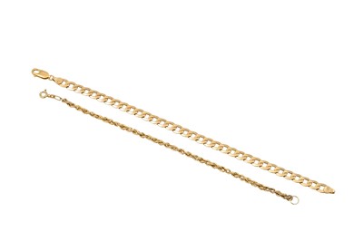 Lot 356 - TWO 9CT GOLD BRACELETS, 7.5 g.