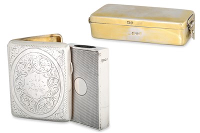 Lot 491 - A SILVER CIGARETTE CASE, Chester 1921,...