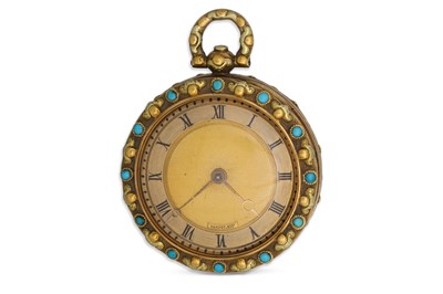 Lot 403 - A GEORGE IV 18CT GOLD OPEN FACE FOB WATCH, the...