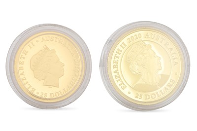 Lot 461 - A PAIR OF TWO AUSTRALIA QUARTER OZ GOLD COINS,...