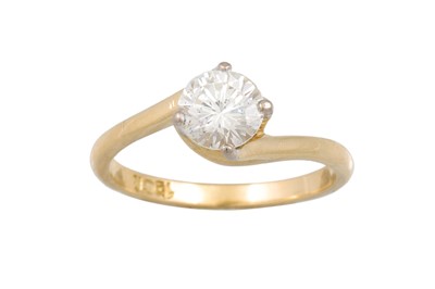 Lot 406 - A DIAMOND SOLITAIRE RING, the round brilliant...