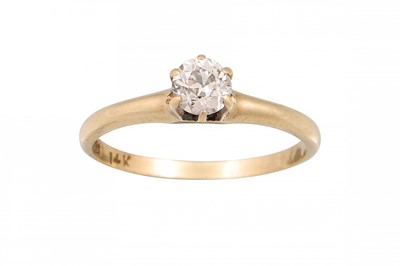 Lot 56 - A DIAMOND SOLITAIRE RING, the old cut diamond...
