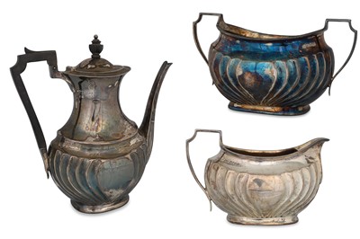 Lot 470 - AN EDWARDIAN SILVER FOUR PIECE TEA AND COFFEE...