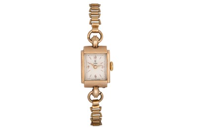 Lot 396 - AN ANTIQUE LADY'S 9CT GOLD TUDOR WRISTWATCH,...