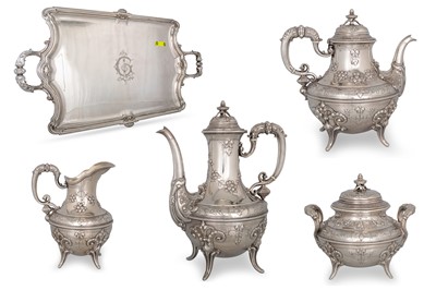 Lot 480 - AN IMPRESSIVE ANTIQUE FRENCH SILVER (950) FOUR...