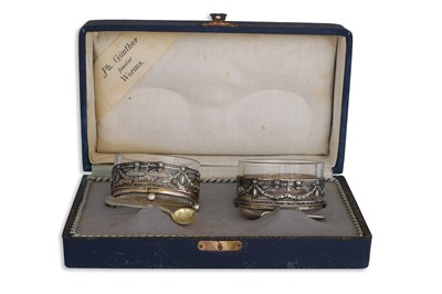 Lot 485 - A PAIR OF ANTIQUE GERMAN (.800 SILVER)...