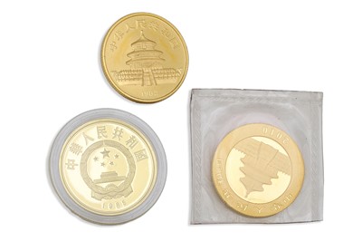 Lot 452 - A COLLECTION OF THREE 100 YUAN CHINESE GOLD...