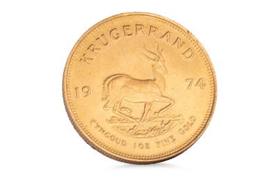 Lot 414 - A 1974 SOUTH AFRICA GOLD FULL KRUGERRAND COIN,...