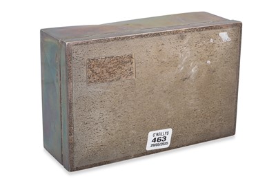 Lot 463 - A SILVER SANDALWOOD LINED CIGAR BOX, with...