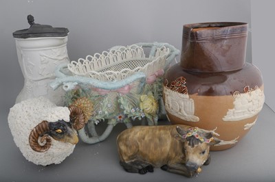 Lot 209 - A COLLECTION OF CERAMICS, comprising two...