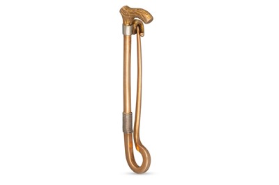 Lot 291 - AN ANTIQUE 15CT GOLD STOCK PIN, C. 1910, in...
