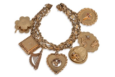 Lot 7 - A MID 20TH CENTURY USA 14CT YELLOW GOLD...