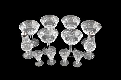 Lot 589 - A SET OF SIX WATERFORD CRYSTAL CHAMPAGNE...