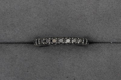 A BLACK DIAMOND FULL BANDED ETERNITY RING,...