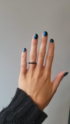 A BLACK DIAMOND FULL BANDED ETERNITY RING,...