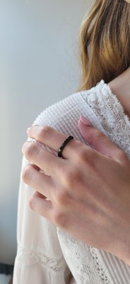 A BLACK DIAMOND FULL BANDED ETERNITY RING,...