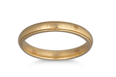 Lot 352 - AN 18CT YELLOW GOLD BAND, 3.6 g., size O-P<