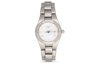Lot 435 - A LADY'S TISSOT WRISTWATCH, mother-of-pearl...