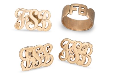 Lot 205 - A COLLECTION OF GENT'S YELLOW GOLD JEWELLERY,...