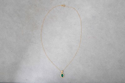 Lot 161 - A PENDANT, on a 9ct chain