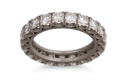 Lot 400 - A DIAMOND FULL BANDED ETERNITY RING, the...