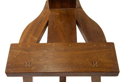 Lot 498 - A SET OF SIX TUAM CHAIRS, African wood, with...