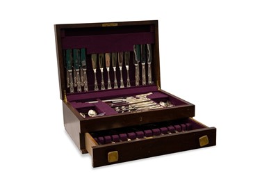 Lot 483 - A MID 20TH CENTURY SILVER PLATED KINGS PATTERN...