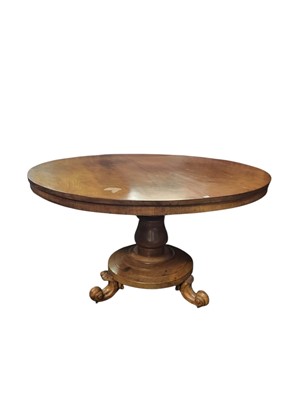Lot 484 - A 19TH CENTURY WILLIAM IV CIRCULAR MAHOGANY...