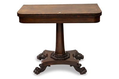 Lot 485 - A FINE QUALITY LIFT TOP WILLIAM II ROSEWOOD...