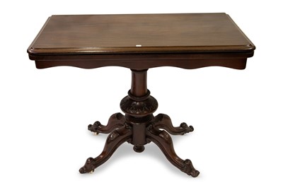Lot 486 - A VICTORIAN RECTANGULAR MAHOGANY LIFT TOP CARD...