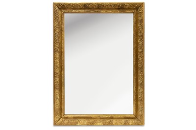Lot 490 - A RE-GILDED EDWARDIAN RECTANGULAR GILT AND...