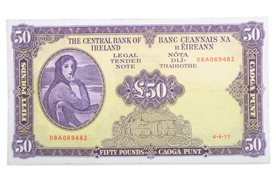Lot 462 - A £50 LADY LAVERY IRISH BANKNOTE, serial...