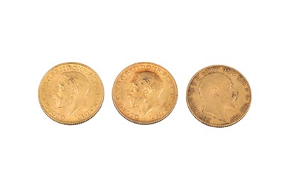 Lot 473 - A SET OF THREE FULL GOLD SOVEREIGN ENGLISH...